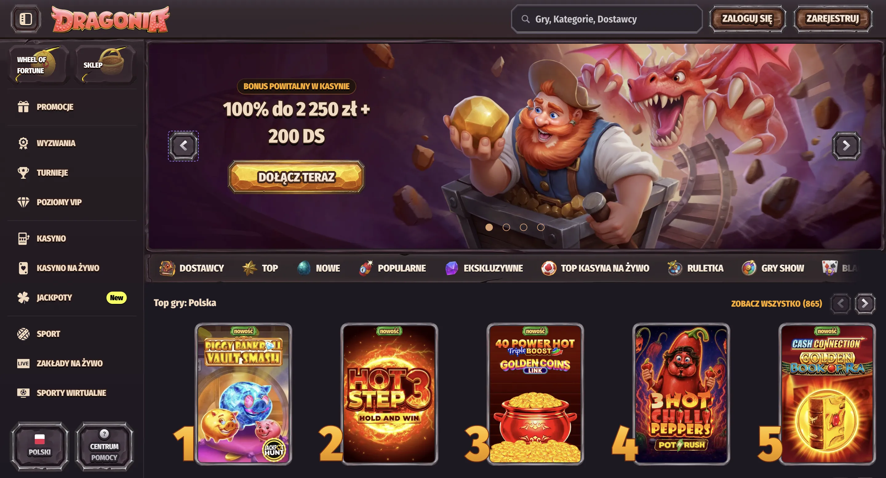 Dragonia Casino – informacje o platformie